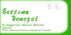 bettina wenczel business card